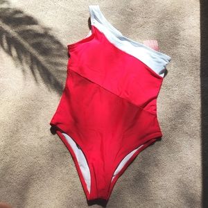 One piece Color Block Bathing Suit Size S
